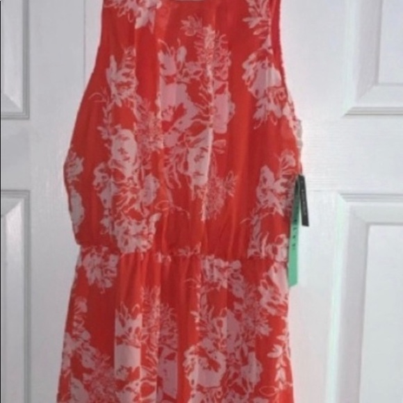 Tacera Coral & White Dress, Size Medium Petite - Picture 5 of 15